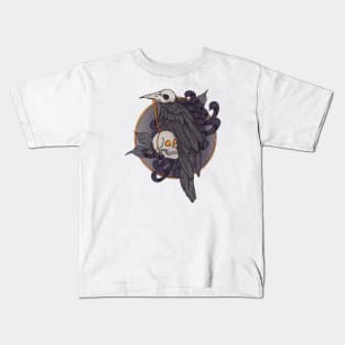 Crow skull Kids T-Shirt